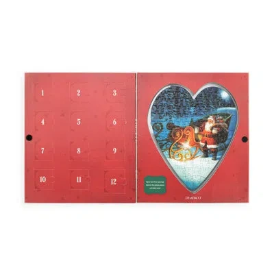 Demdaco Here Comes Santa Claus Countdown Puzzle - 11.5x13in In Red