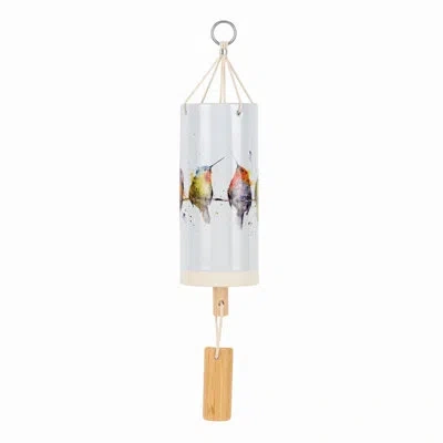 Demdaco Hummers On A Wire Windchime - 3x7in In Blue;brown;white