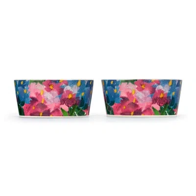 Demdaco Hydrangea Ajisai Ramekins - Set Of 2 In Blue