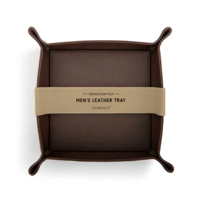 Demdaco Leather Tray In Brown