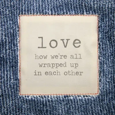 Demdaco Love Fleece Throw In Blue