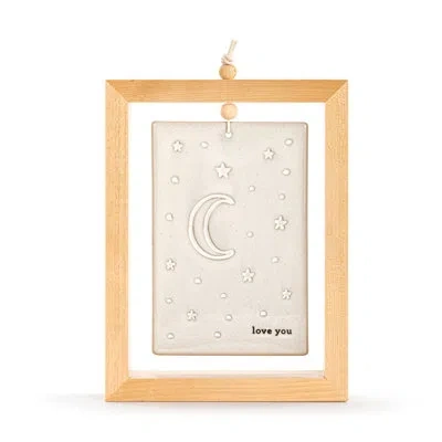Demdaco Love You To The Moon Inspired Standing Plaque - 5x7in In White