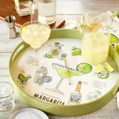 Demdaco Margarita Round Serve Tray In Green