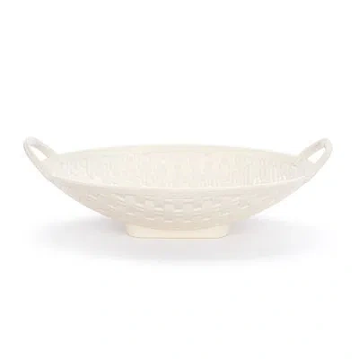 Demdaco Melamine White Bread Basket - 14.5x8in