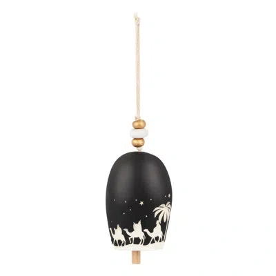 Demdaco Nativity Inspired Holiday Bell In Black
