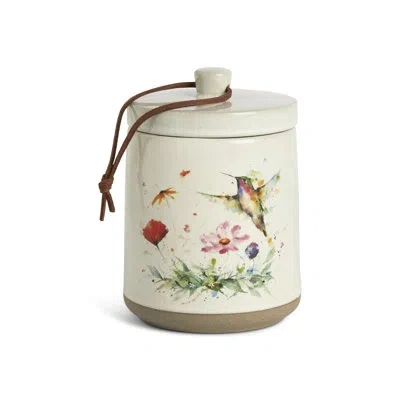 Demdaco Peewee Collection Wildflowers Candle With Lid - 7.5oz In White
