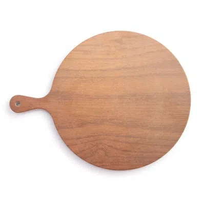 Demdaco Round Melamine Wood Board - 12.5in In Brown