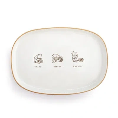 Demdaco Sit A Bit Oval Platter - 15.5x11in In White