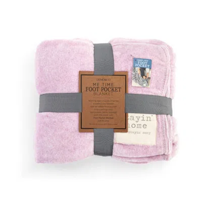 Demdaco Stayin' Home Foot Pocket Blanket In Pink