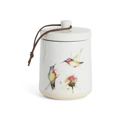 Demdaco Stopping By Candle With Lid - 7.5oz In White