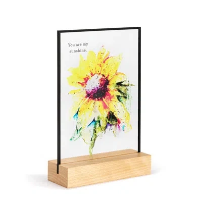 Demdaco Sunflower Large Suncatcher - 5x7in In White