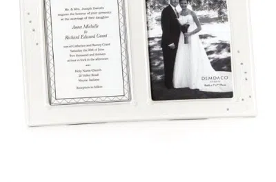 Demdaco Wedding Invitation And Photo Frame In White