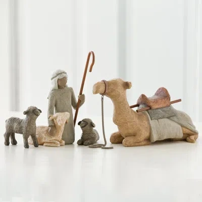 Demdaco Willow Tree Nativity Shepherd And Stable Animals