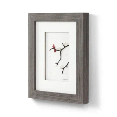 Demdaco Winter Gray Wall Art - 8x10in In White