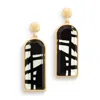 Demdaco Women's Artlifting Earrings In Bold Black White In Black