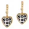 Demdaco Women's Hugs And Kisses Art Heart Earrings In Multi In Gold