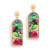 Demdaco Women's Hydrangea Drop Earrings In Multicolor In Gold