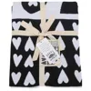 DEMDACO WOVEN BLANKET IN BLACK AND WHITE