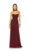 Deme By Gabriella Berta Dress In Burgundy