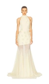 Deme By Gabriella Celeste Gown In Gray