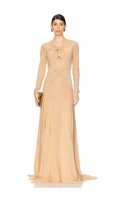 Deme By Gabriella Chantal Dress In Wheat Beige