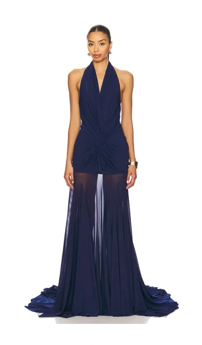 Deme By Gabriella Chloe Gown In Blue