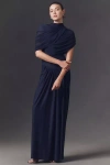 Deme By Gabriella Jasmine Draped Maxi Dress In Blue