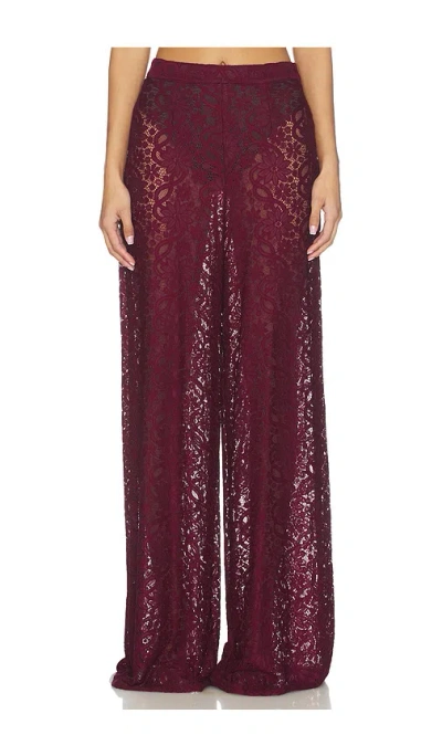 Deme By Gabriella The Kianna Pant In Burgundy