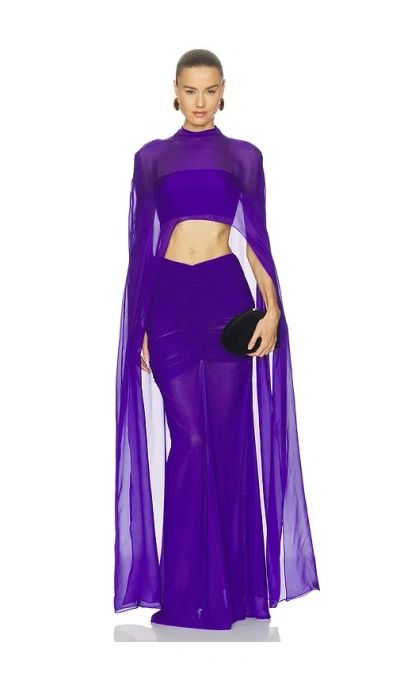 Deme By Gabriella The Zerina Cape And Top In Purple