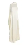Deme Exclusive Alice Ruffled Silk Maxi Dress In White