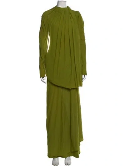 Pre-owned Deme Long Dress W/ Tags In Green