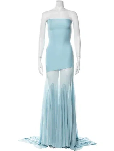Pre-owned Deme Nylon Long Dress In Blue