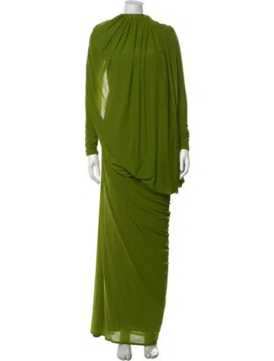 Pre-owned Deme Nylon Long Dress W/ Tags In Green