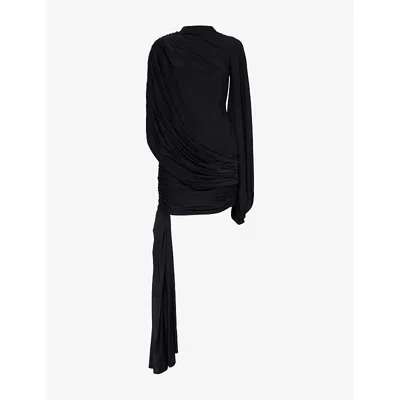 Deme Womens Black Aeros Tina Stretch-jersey Mini Dress