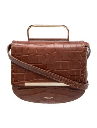 Pre-owned Demellier Alligator Crossbody Bag In Brown