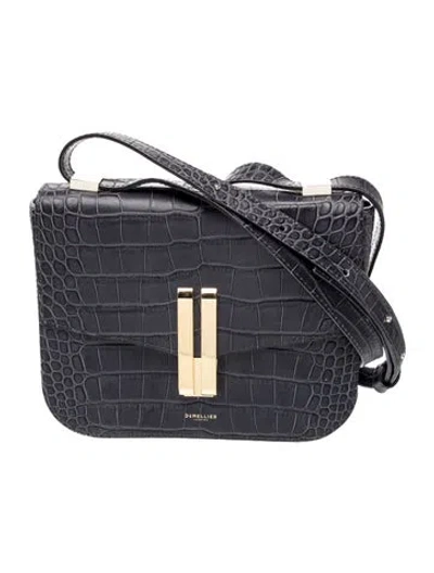 Pre-owned Demellier Alligator Shoulder Bag In Blue