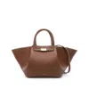 Demellier London Midi New York Leather Tote In Brown