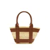 Demellier Santorini Caged Raffia Tote Bag In Brown