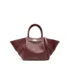 Demellier Brown New York Midi Leather Tote Bag In Multi