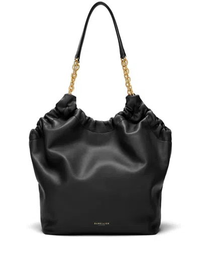 DEMELLIER BLACK MIAMI LEATHER TOTE BAG