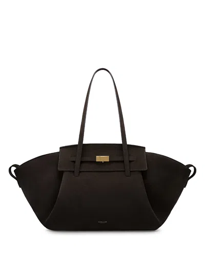 Demellier Brooklyn Nubuck Tote In Brown