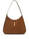 Demellier Midi Tokyo Smooth Leather Shoulder Bag In Brown