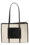 Demellier Large Capri Tote Bag In Salt Pepper Black