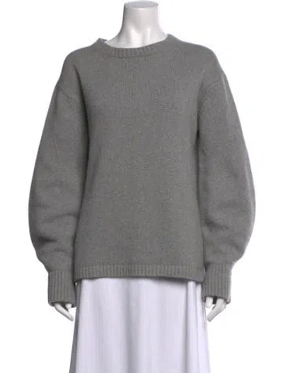 Pre-owned Demellier Cashmere Crew Neck Sweater In Gray