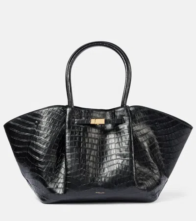 Demellier Womens Black The New York Leather Tote Bag