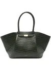 Demellier Crocodile-embossed Leather Shoulder Bag In Pattern
