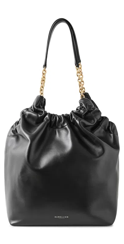 Demellier Miami Smooth Leather Tote Bag In Black