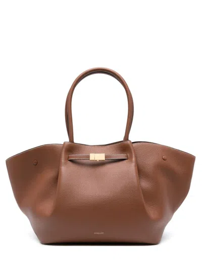 Demellier Elegant New York Handbag With Expandable Sides - 35 X 25 X 20 Cm In Brown