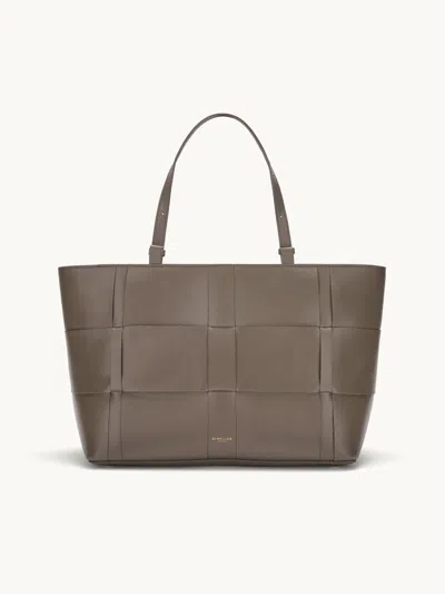 Demellier Florence Bag Dark Taupe In Pink