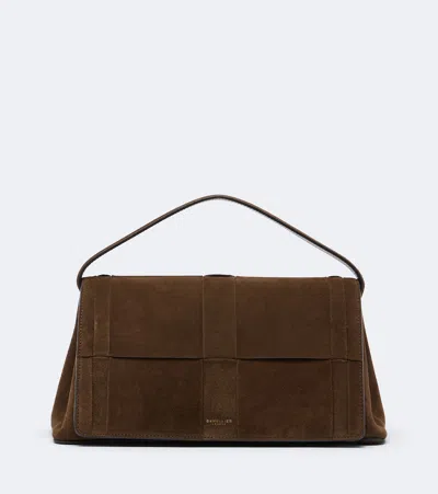 Demellier Florence Small Suede Shoulder Bag In Brown